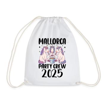 Mallorca Party Crew 2025 - Drawstring Bag - white - Front