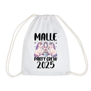Malle Party Crew 2025 - Drawstring Bag - white - Front