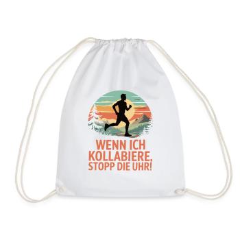 Wenn ich kollabiere, stopp die Uhr - Turnbeutel - Weiß - Vorne