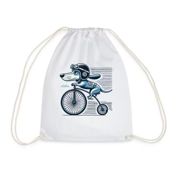 Conception de vélo pour chien amusante pour les amateurs de vélo - Sac de sport léger - blanc - Devant