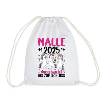 Malle 2025 We escalate to the end - Drawstring Bag - white - Front