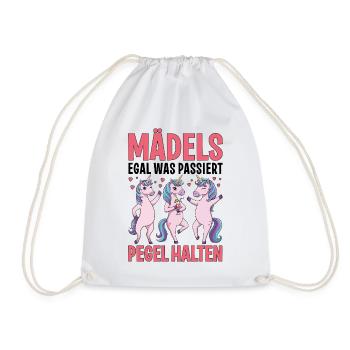 Girls no matter what happens Maintain levels - Drawstring Bag - white - Front