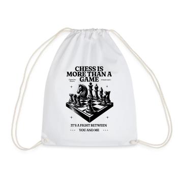 Chess - more than a game - battle - Drawstring Bag - white - Front