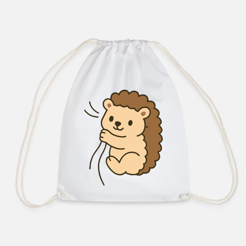 Bébé hérisson câlin - Sac de sport léger - blanc
