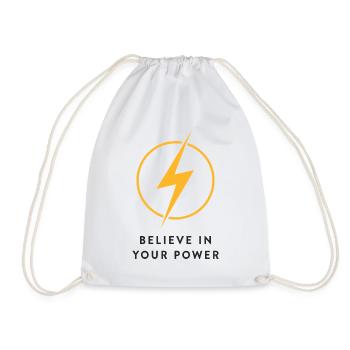 Blitz Believe in Your Power - Drawstring Bag - white - Front