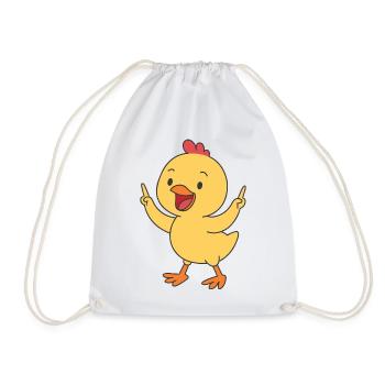 Poussins chanceux - Sac de sport léger - blanc - Devant