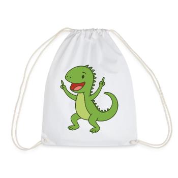 Bébé Iguane de fête - Sac de sport léger - blanc - Devant