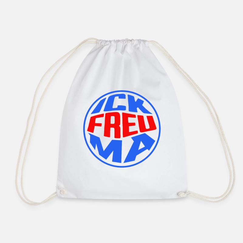 I'm happy - Drawstring Bag - white