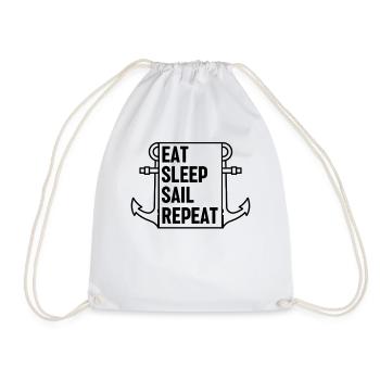 Sailing Sailing Sailboat Sailor - Drawstring Bag - white - Front
