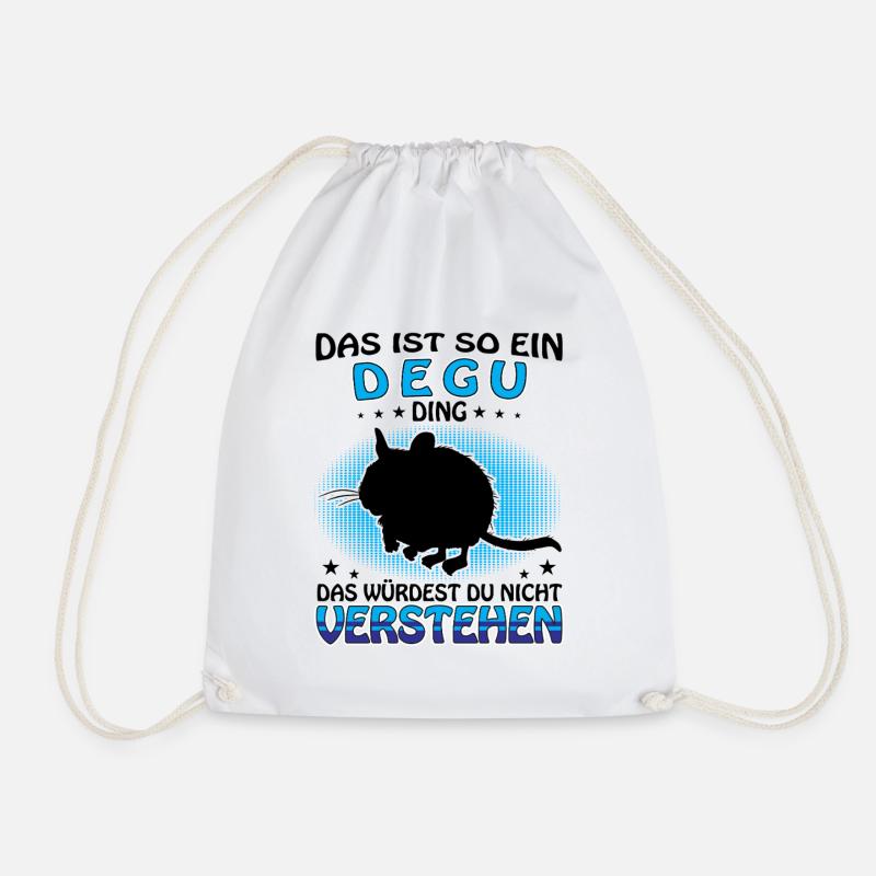 So ein Degu Ding Gewöhnlicher Degu - Turnbeutel - Weiß
