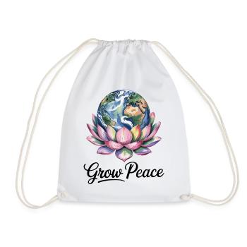 Grow Peace Earth Lotus Chemise - Sac de sport léger - blanc - Devant