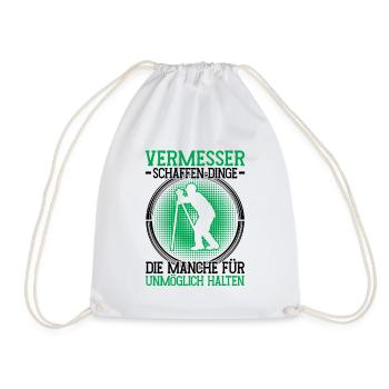 Land surveyor impossible surveyor - Drawstring Bag - white - Front
