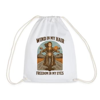 Du vent dans mes cheveux La liberté dans mes yeux Femmes - Sac de sport léger - blanc - Devant