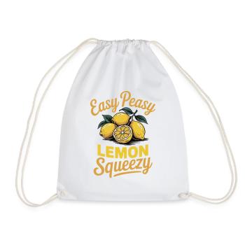 Easy Peasy Lemon Squeezy – Fresh Summer Theme - Drawstring Bag - white - Front