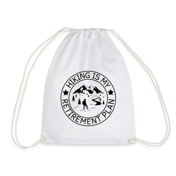 Hiking is my retirement plan Wanderer - Drawstring Bag - white - Front