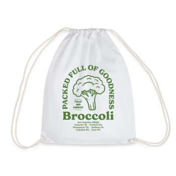 Brokkoli Ernährung - Turnbeutel - Weiß - Vorne