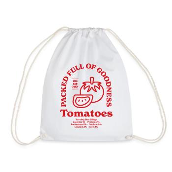Tomaten Nährwert - Turnbeutel - Weiß - Vorne