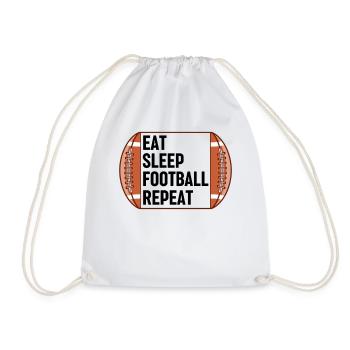 American Football Saying Football Player - Drawstring Bag - white - Front