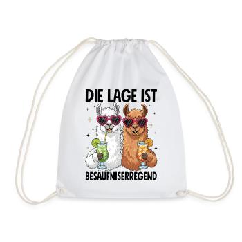 Die Lage Ist Besäufniserregend - Turnbeutel - Weiß - Vorne