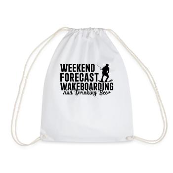 Prévisions du week-end Wakeboard et boire de la bière - Sac de sport léger - blanc - Devant