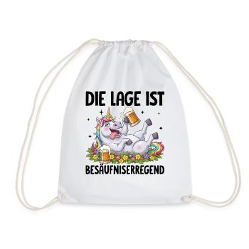 The situation is drunkenness - Drawstring Bag - white - Front