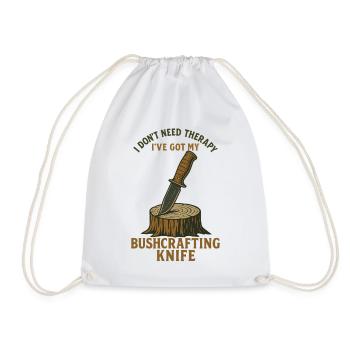 Prepper Bushcrafting Knife Survival Skills - Drawstring Bag - white - Front