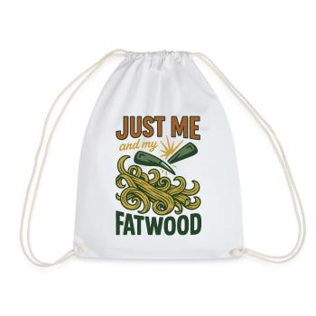 Just me and my Fatwood Prepper Survival - Drawstring Bag - white - Front