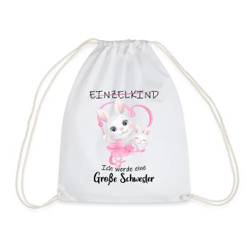 Announcing offspring I'm going to be a big sister in 2027 - Drawstring Bag - white - Front