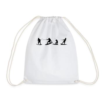 Wakeboard Silhouette Wakeboarder Silhouette - Sac de sport léger - blanc - Devant