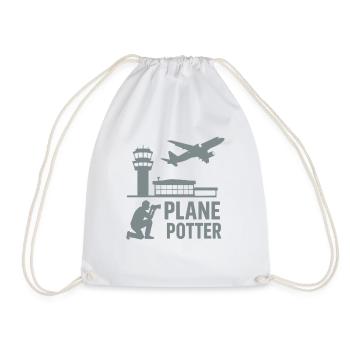 Plane – Flugzeugspotter Design - Turnbeutel - Weiß - Vorne