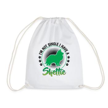 Sheltie's friend Shetland Sheepdog - Drawstring Bag - white - Front