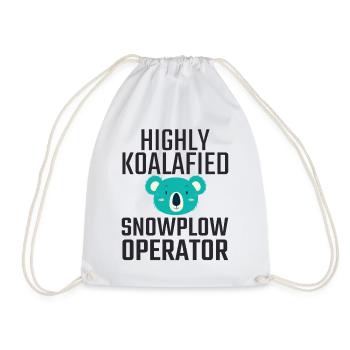 Snowplow Operator Koalafied - Drawstring Bag - white - Front
