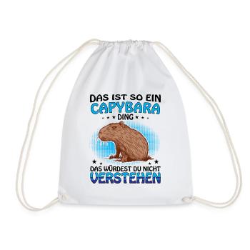 Such a Capybara Thing Capybara - Drawstring Bag - white - Front