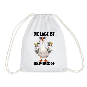 Die Lage Ist Besäufniserregend - Turnbeutel - Weiß - Vorne