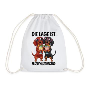 Die Lage Ist Besäufniserregend - Turnbeutel - Weiß - Vorne