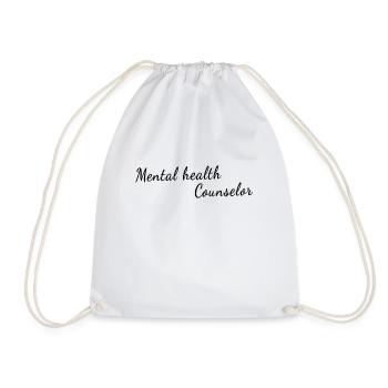 Mental health counselor - Mental Health Matters - Drawstring Bag - white - Front