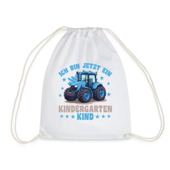 I'm a Kindergarten Child Kindergarten Tractor - Drawstring Bag - white - Front
