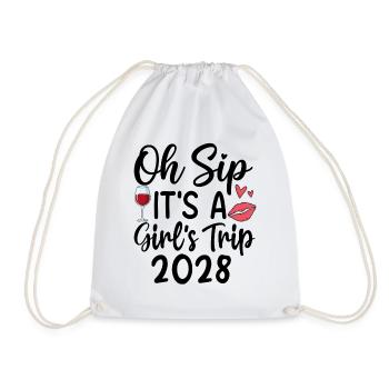 Oh Sip C’est un voyage entre filles 2028 - Sac de sport léger - blanc - Devant
