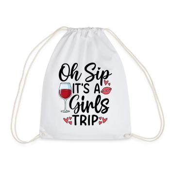 Oh Sip C’est un voyage entre filles - Sac de sport léger - blanc - Devant