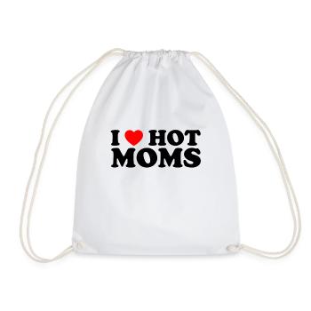 J’aime les mamans chaudes - J’aime ma maman - Sac de sport léger - blanc - Devant