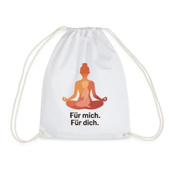 Für mich. Für dich. – Yoga Mama - Turnbeutel - Weiß - Vorne