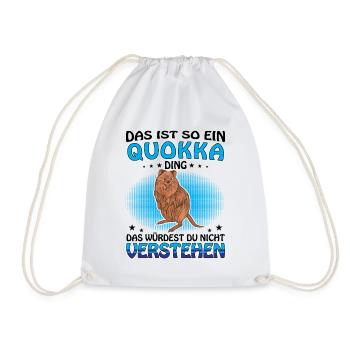 Such a quokka thing short-tailed kangaroo - Drawstring Bag - white - Front