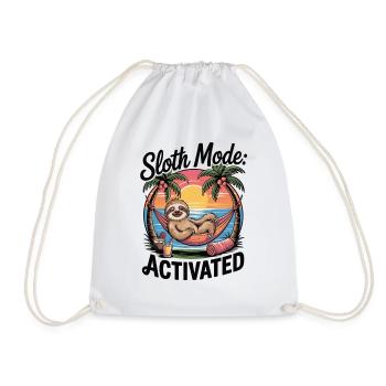 Sloth Mode Activated – Lustiges Faultier Chill - Turnbeutel - Weiß - Vorne