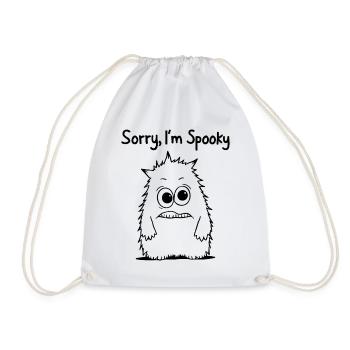 Sorry, I'm Spooky - Funny Monster - Drawstring Bag - white - Front