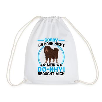 Do Khyi needs me Tibetan Mastiff - Drawstring Bag - white - Front