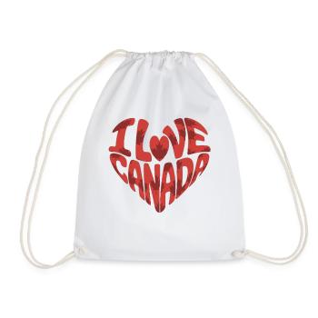Un cœur plein d'amour pour le Canada - Sac de sport léger - blanc - Devant