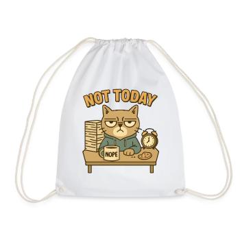 Eigensinnige Katze - Turnbeutel - Weiß - Vorne