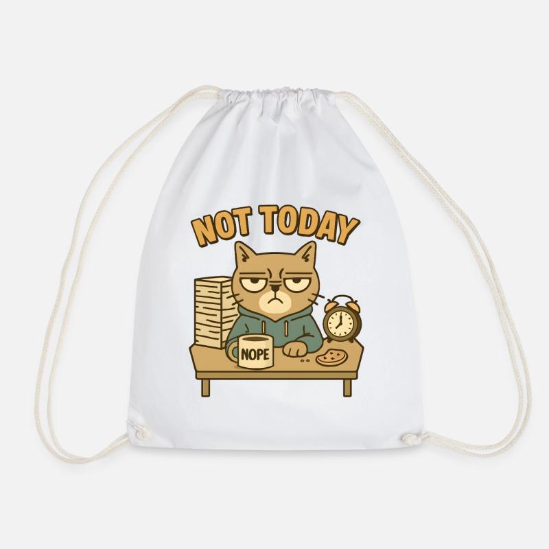 Eigensinnige Katze - Turnbeutel - Weiß