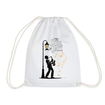 Soul of Jazz Street Art Design - Drawstring Bag - white - Front