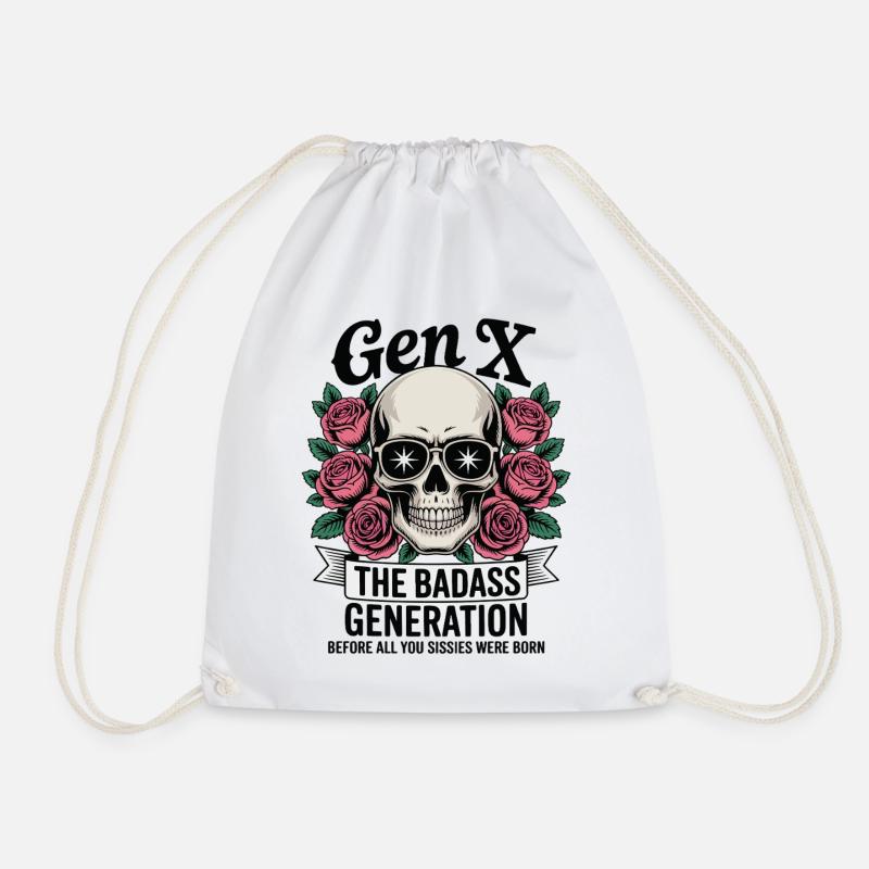 Gen X Badass-Generation vor dem Born Fun - Turnbeutel - Weiß